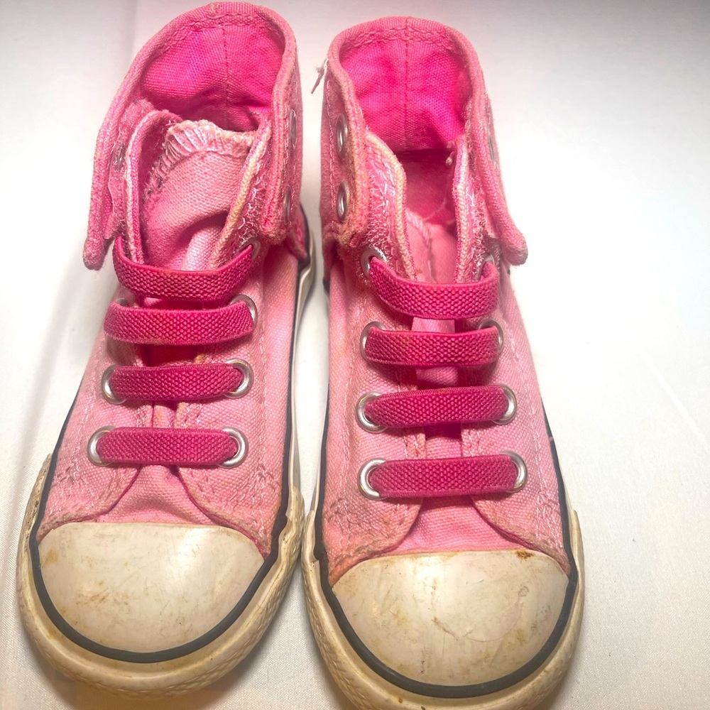Pink Converse Infant Girls Hi-Top Size 6